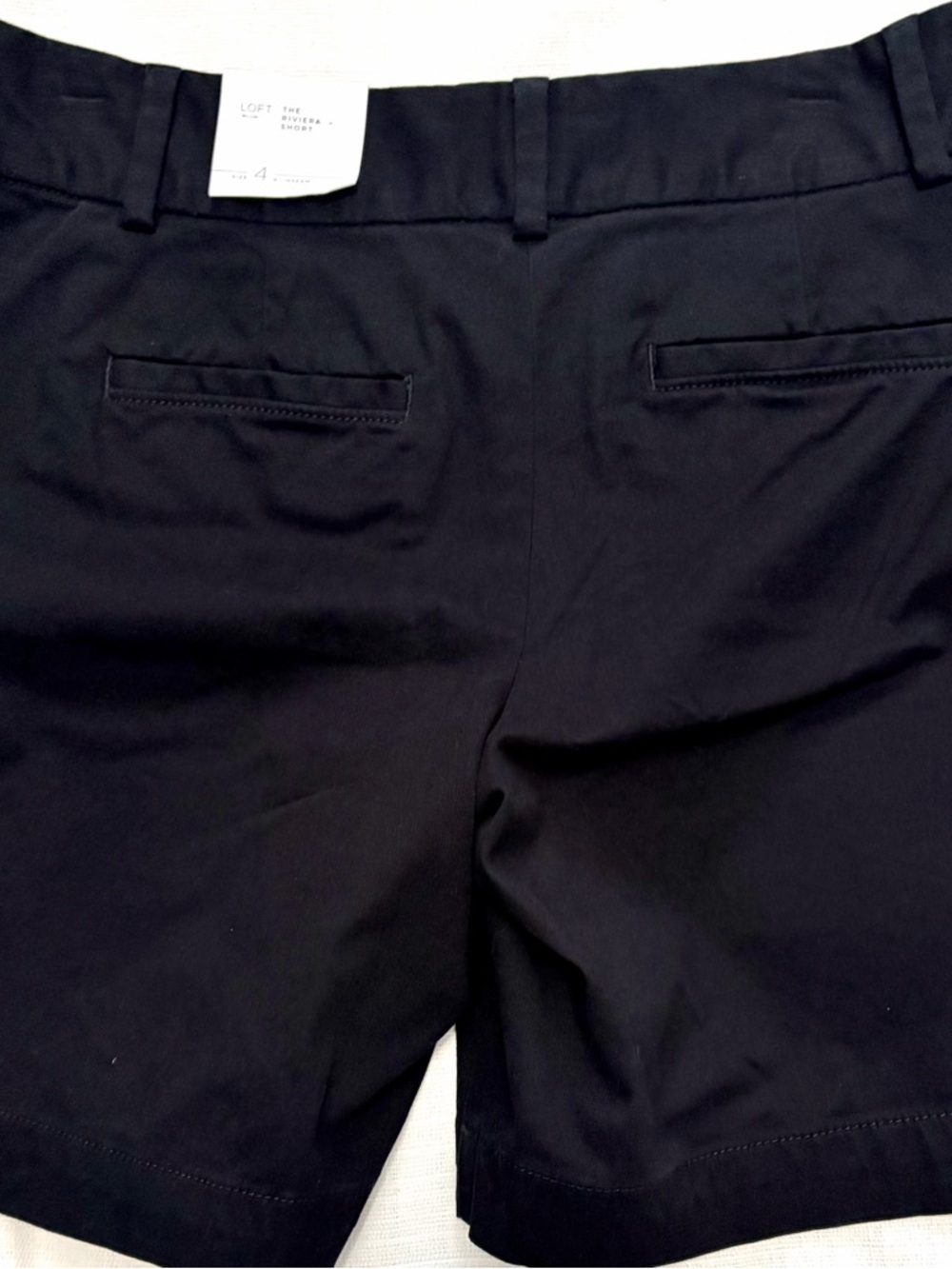 LOFT Riviera Tailored Shorts Black Size 4 NWT Preppy Summer Career - Picture 2 of 6